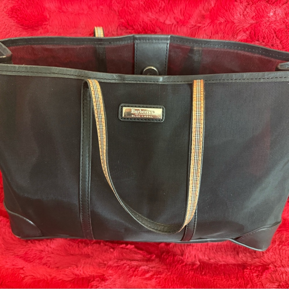 Burberry Black and Tan Tote
